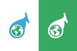 Gallbladder with globe logo, a Healthcare Illustration by GraphiShop