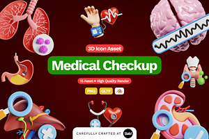 3D Medical Checkup Icon