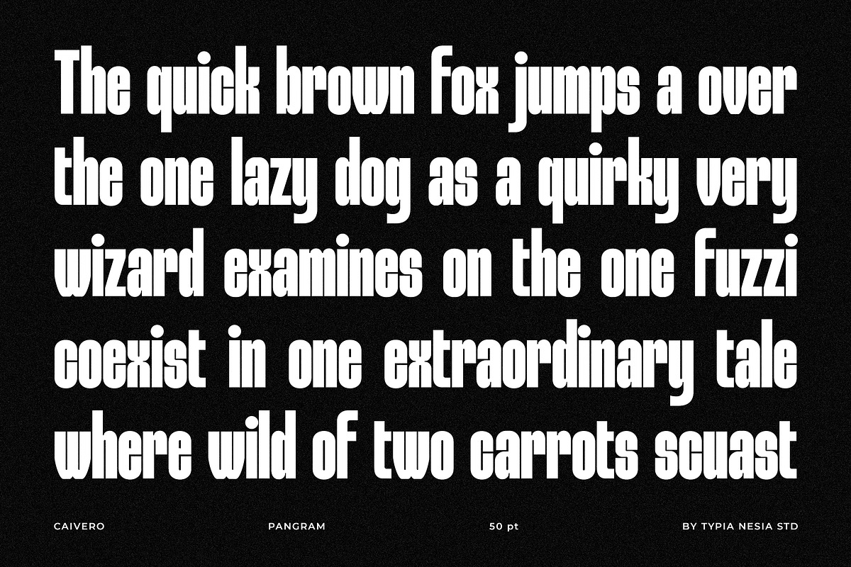 Caivero – Super Condensed Bold Sans, a Sans Serif Font by Typia Nesia (Photo 4 of 11)