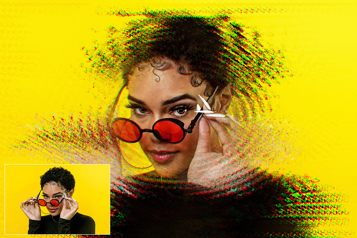 Glitch Circle Destroy Effect, an Action Add-On by liptouse (Photo 8 of 9)
