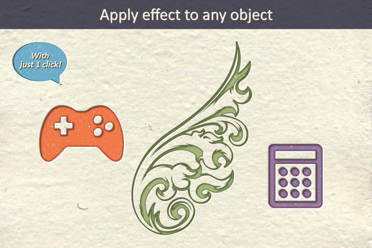 Vintage Letterpress Illustrator Kit, a Layer Style Add-On by Vector Galore (Photo 4 of 5)