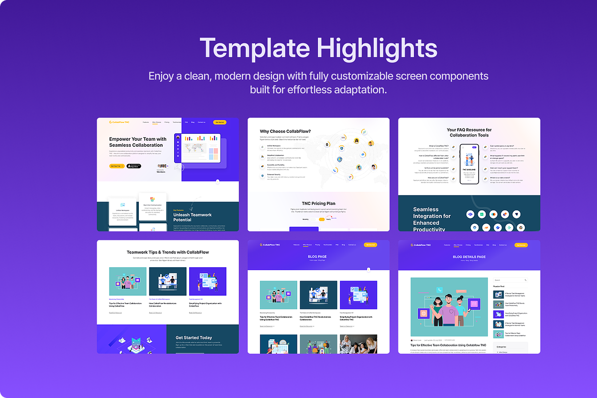 CollabFlow - Collaboration Figma UI, an UI Kit Template by TNCFlow (Photo 2 of 5)