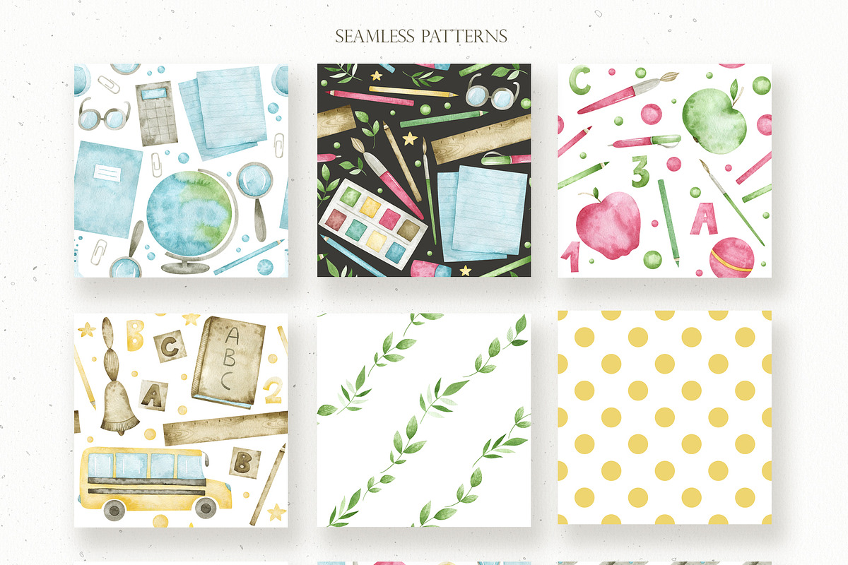 Watercolor School set, an Object Graphic by OrangePeafowlArt (Photo 10 of 15)