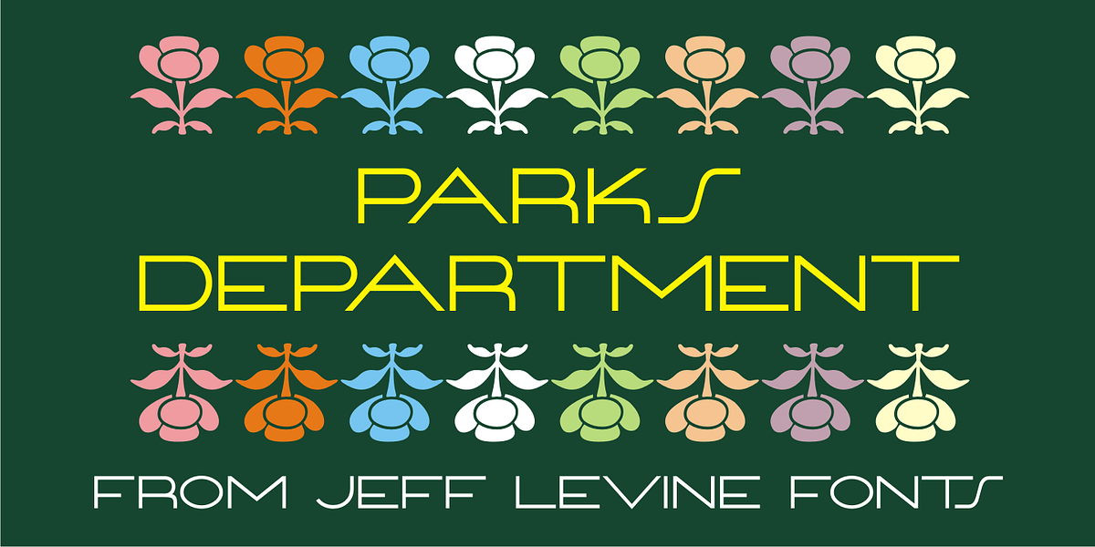 Parks Department JNL, a Sans Serif Font by Jeff Levine Fonts