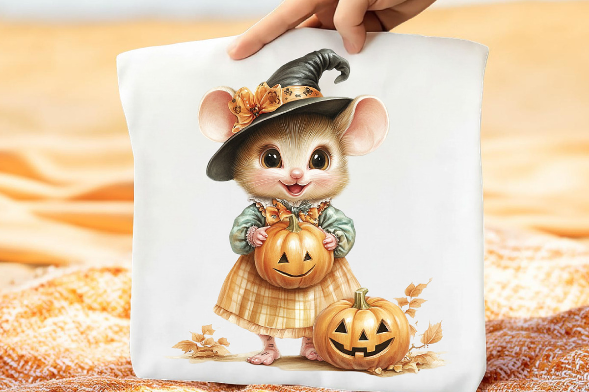 Whimsical Halloween Mouse Clipart, a Seasonal Illustration by Rose Art (Photo 8 of 8)