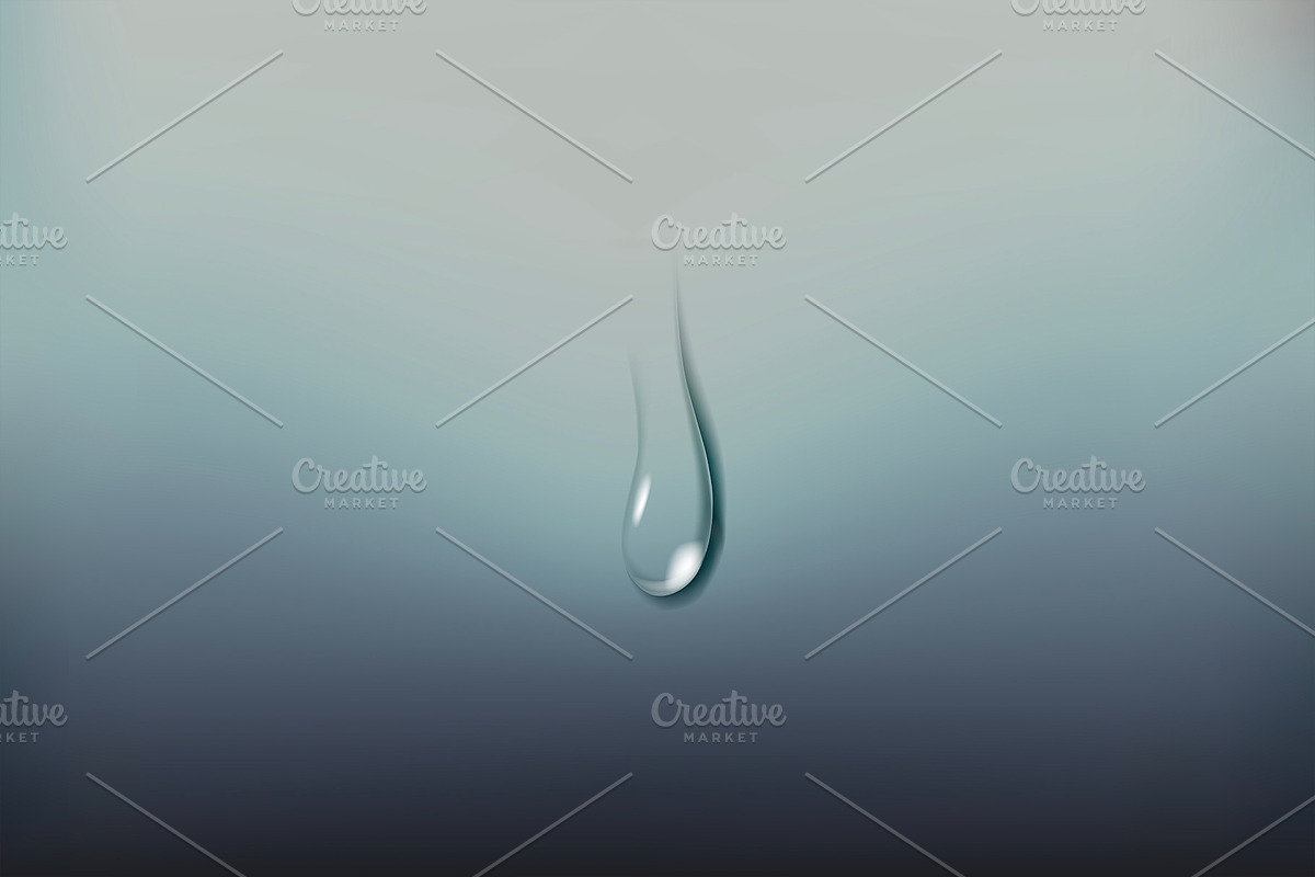 Realistic water drops / tears, an Illustration by George Rod (Photo 3 of 3)