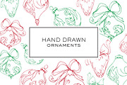 Hand Drawn Christmas Ornaments, an Illustration by Haute Papier (Thumbnail 1 of 2)