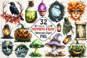 Halloween Forest Nymph Fray Clipart, an Illustration by RobertsArt (Thumbnail 1 of 7)