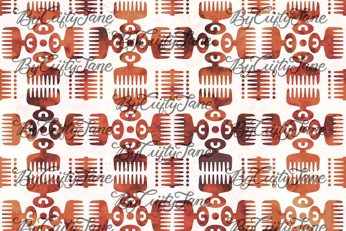 Adinkra DUAFE Pattern II, a Pattern Graphic by ByGiftyJane (Photo 5 of 11)