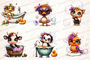 Funny Bath Animal Clipart, an Illustration by DreamCafeArt (Thumbnail 4 of 6)
