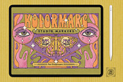 KolorMarc Markers for Procreate, a Brush Add-On by True Grit Texture Supply (Thumbnail 1 of 13)