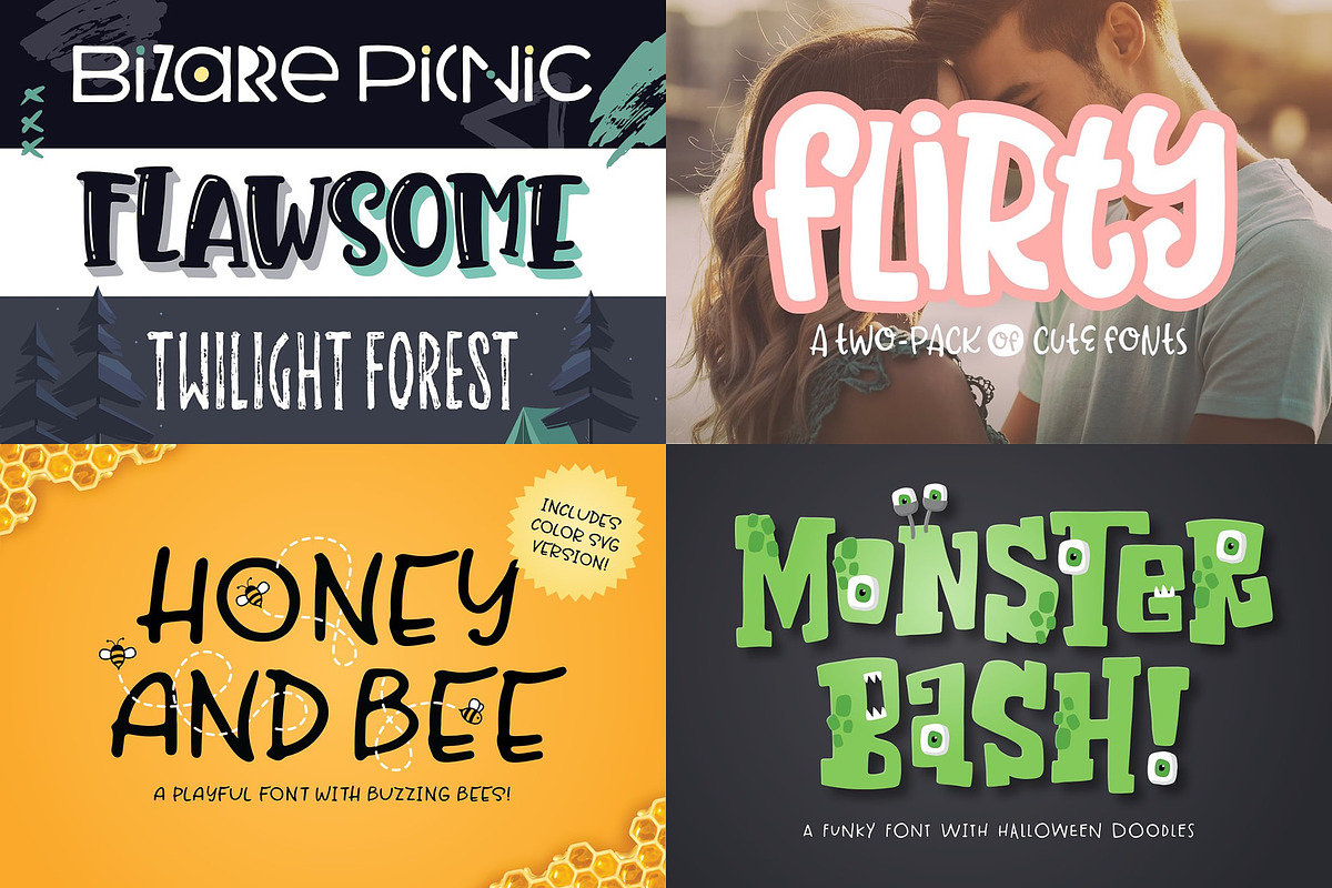 Intensely Awesome Font Pack, a Sans Serif Font by Denise Chandler (Photo 3 of 19)