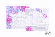 New Year Scenes, a Seasonal Illustration by GlamArtZhanna (Thumbnail 2 of 3)