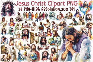 Jesus Christ Clipart PNG, an Illustration by Sublimation Artist