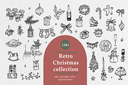 Hand drawn retro Christmas, an Object Illustration by RaDavCrafts (Thumbnail 1 of 9)