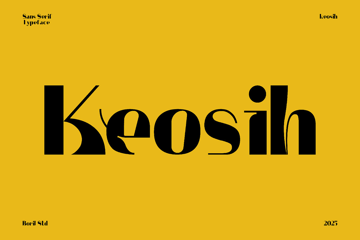 Keosih - Sans Serif Aesthetic Bold, a Sans Serif Font by Boril Std (Photo 1 of 10)