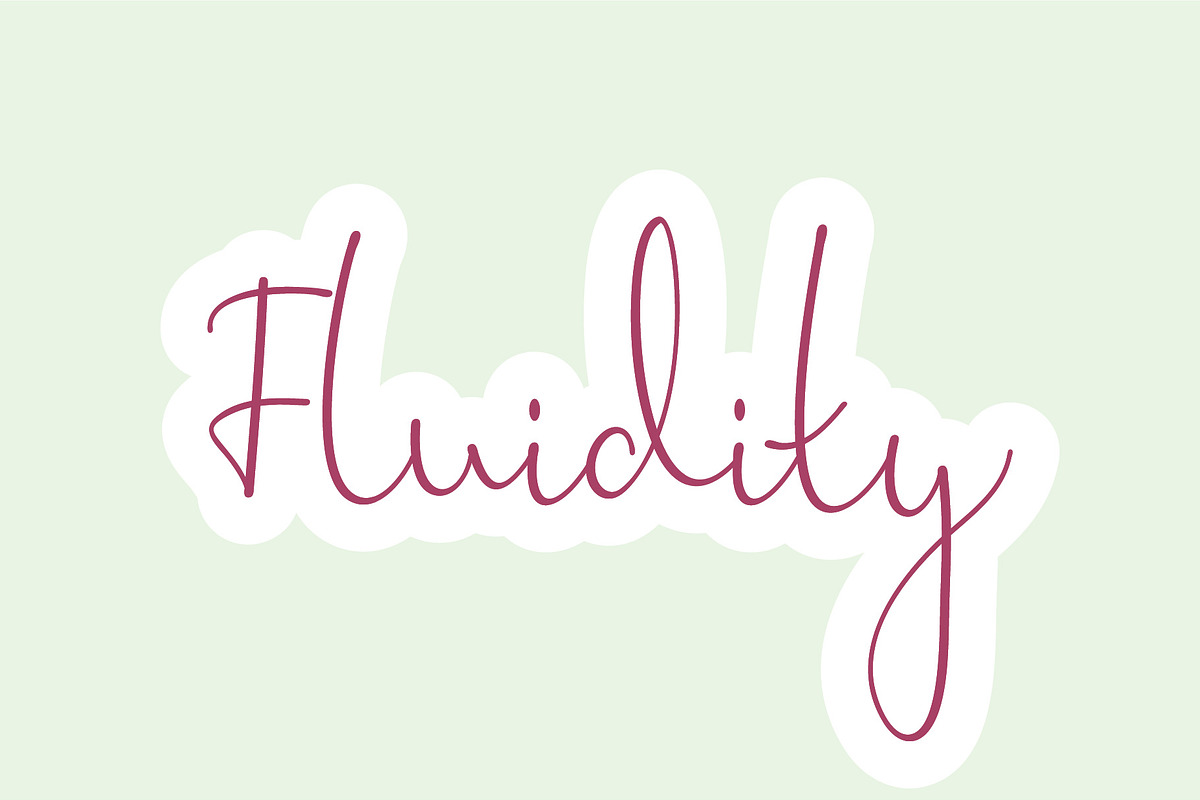 Fluidity - Handwritten Font, a Script Font by Fonteca