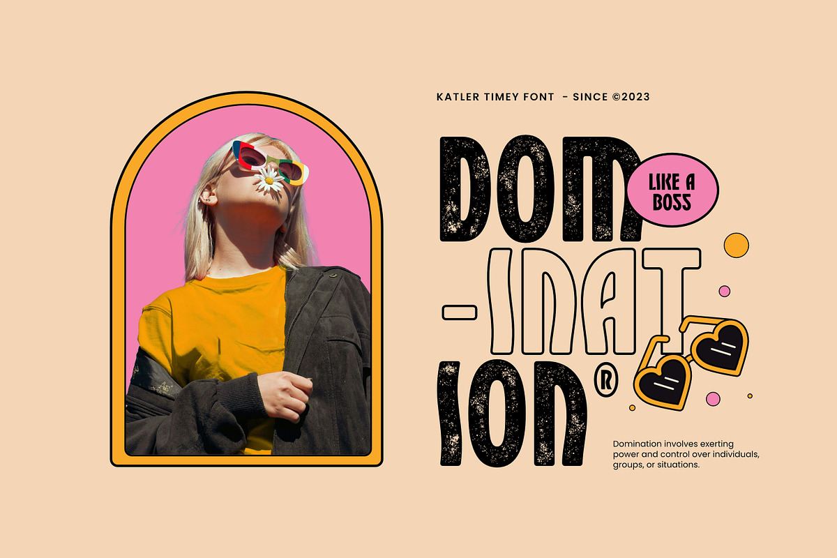 Katler Timey - Modern Retro, a Sans Serif Font by LoneArmy (Photo 6 of 10)