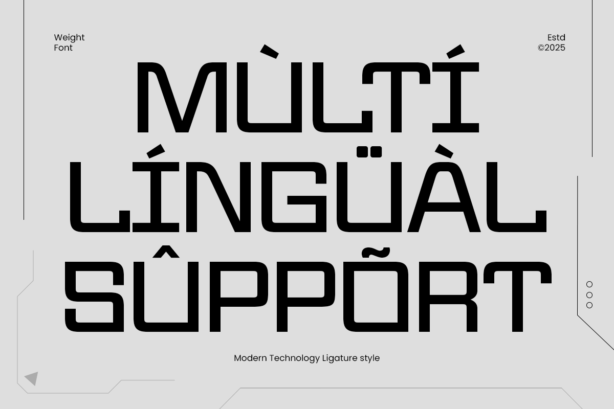 Weight - Modern Technology Font, a Sans Serif Font by TokoPress (Photo 12 of 13)