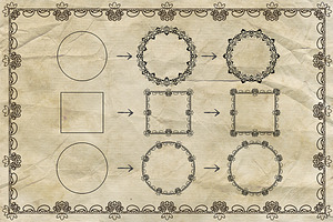 Vintage Border Frames Brushes Pack