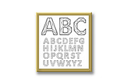 Alphabet Set. Black letters, an Outline Icon by RODINA (Thumbnail 2 of 3)