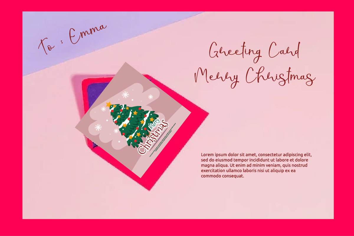 6 Pine Tree Christmas Greeting Card, a Business Card Template by jongcreative (Photo 3 of 6)