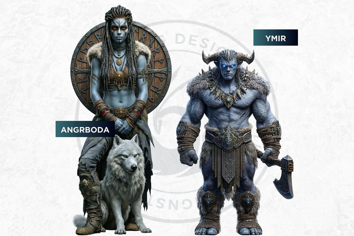 Norse Jotuns Giant Viking Cliparts, a Person Illustration by ThatsDesignArt (Photo 8 of 18)