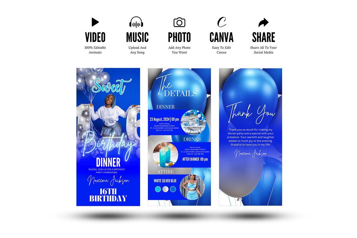 Sweet 16 Birthday Invitation preview 6