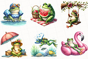 Summer Frog Sublimation Clipart, an Illustration by OK Design (Thumbnail 5 of 5)