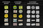 Disconut Stickers Mockup, a Product Mockup by HꟽƎ⅃UИƧ (Thumbnail 2 of 4)