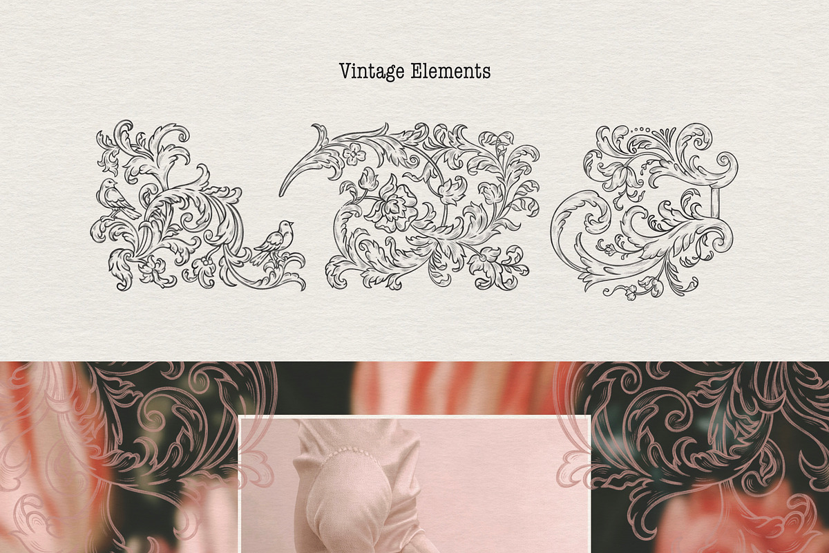 Baroque Floral Ornaments, a Decorative Illustration by heyXeni (Photo 7 of 11)