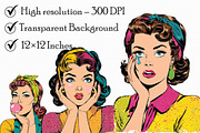 Watercolor Pop-Art Girl Clipart, an Illustration by Libby Wishes (Thumbnail 6 of 7)