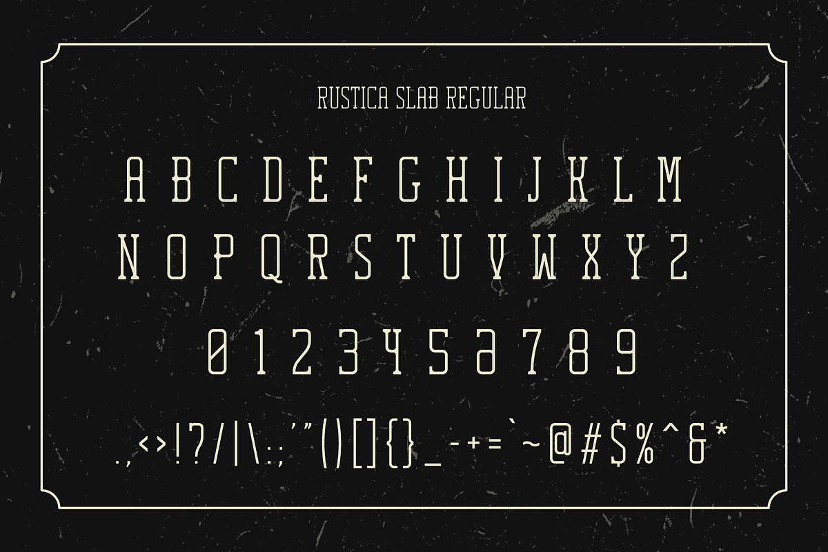 Rustica Slab Font preview 3