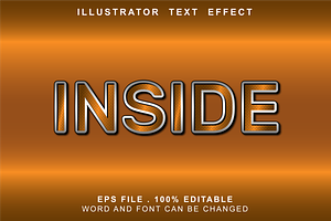 Inside Text Effect Editable