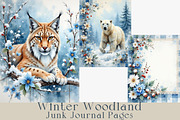 Woodland Winter Junk Journal Pages., a Seasonal Illustration by GalaDesign03 (Thumbnail 1 of 7)