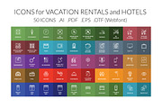 Vacation Rental & Hotel Vector Icons, an Icon by creativebythesea (Thumbnail 1 of 5)