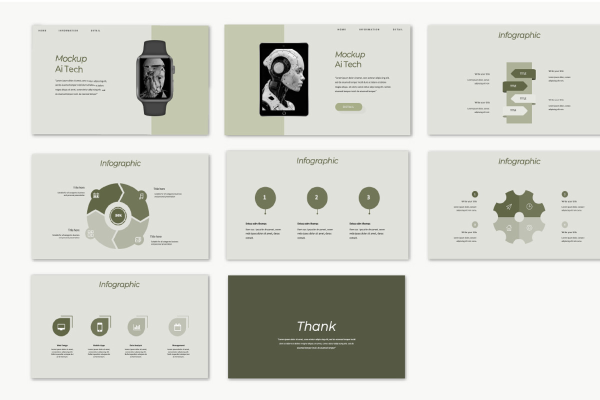 Ai Tech Google Slide Template, a Presentation Template by Overcloud (Photo 4 of 4)