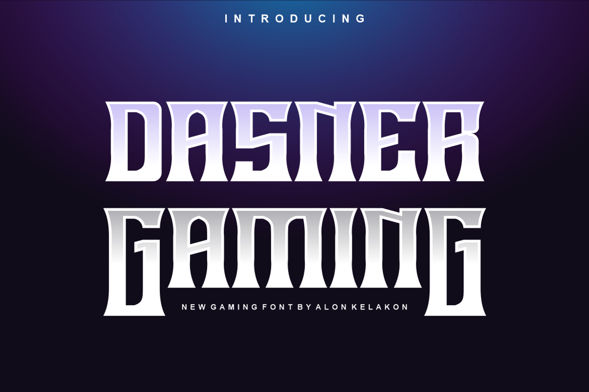 Dasner Gaming Font, a Serif Font by alon kelakon (Photo 1 of 5)
