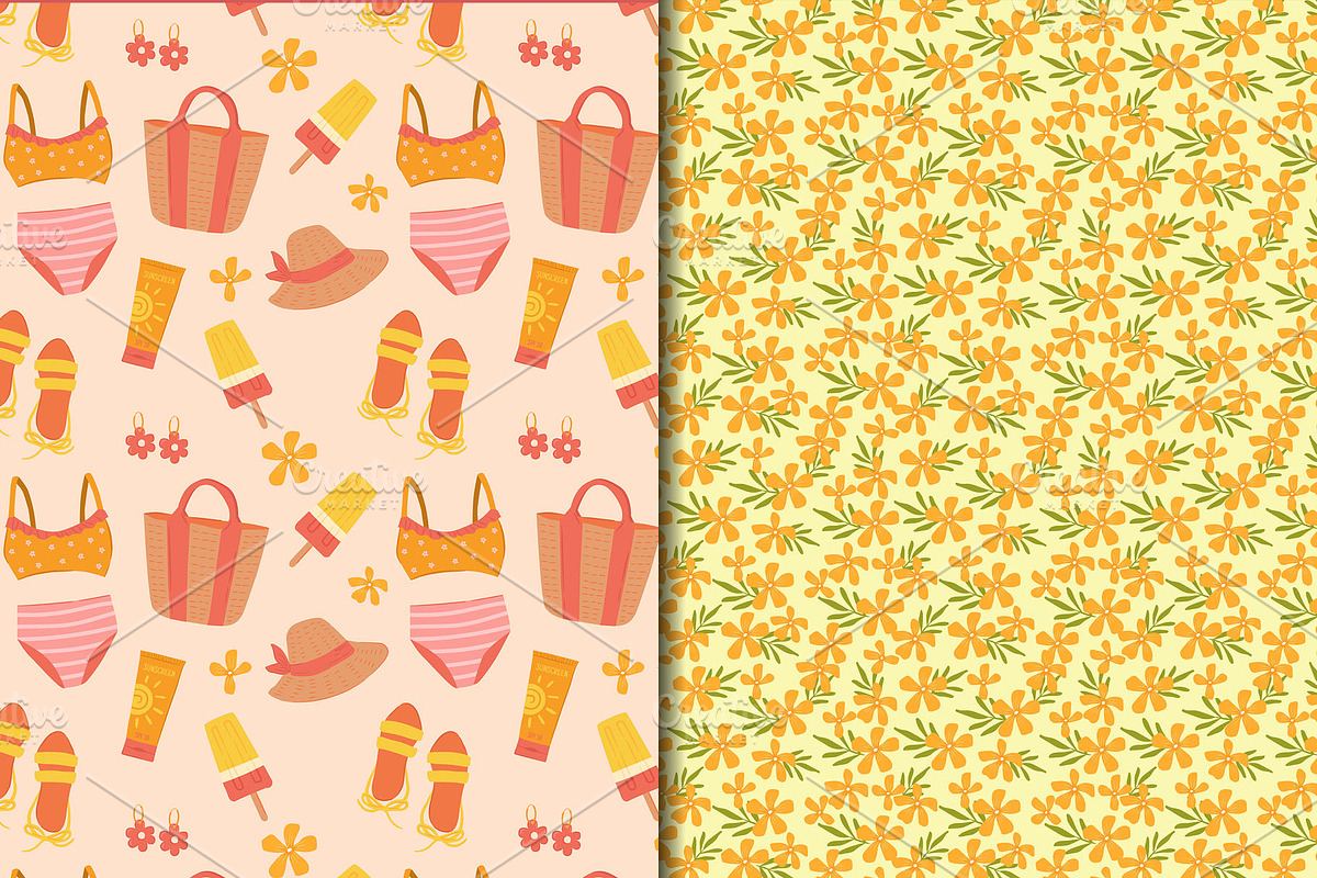 Tropical Summer Pool & Beach Pattern, a Pattern Graphic by CreativeChristiana (Photo 9 of 11)