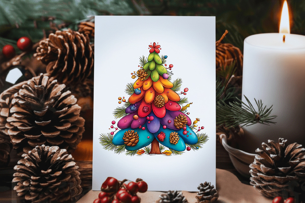 Whimsical Christmas Trees Clipart, an Illustration by Dream Creation (Photo 6 of 7)