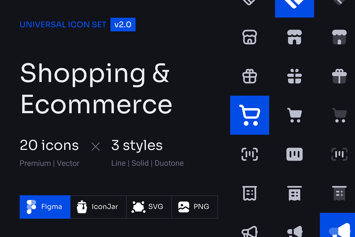 Shopping and Ecommerce Icon Set, a Solid Icon by 123done (Photo 1 of 2)