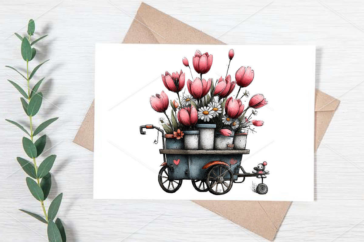 Whimsical Spring Clipart Bundle, a Seasonal Illustration by Canvas Craft (Photo 6 of 7)