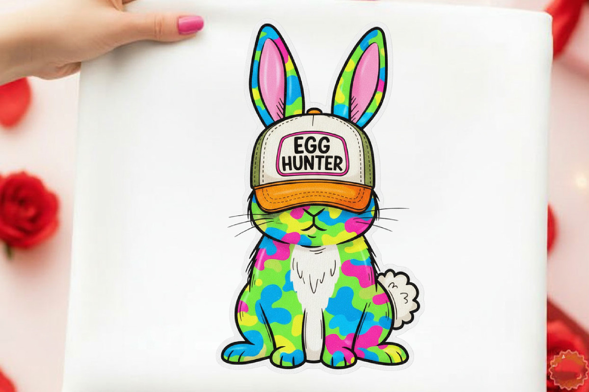 Egg Hunter Camo Easter Bunny PNG, an Illustration by designcity5 (Photo 9 of 9)