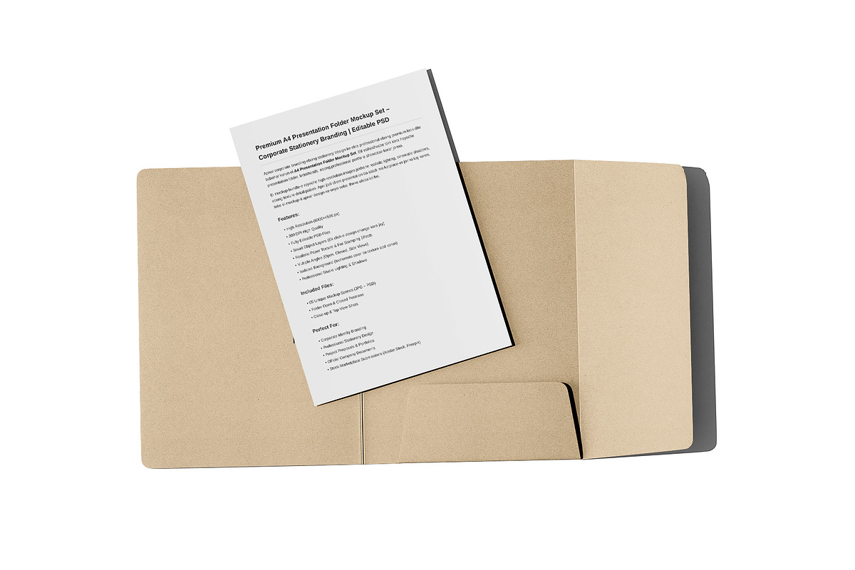 A4 Presentation Folder & Mockup, an Advertising Mockup by pixelmock (Photo 16 of 17)