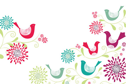 Birds & Flowers