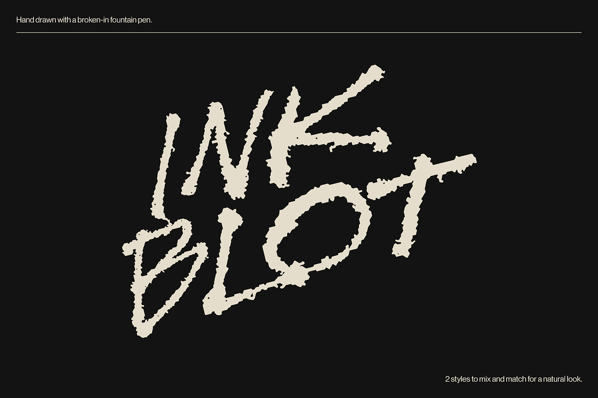 Ink Blot Handwritten Font, a Handwritten Font by EvanEckard (Photo 1 of 5)