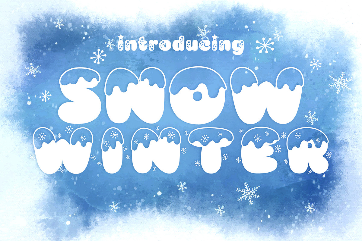 Snow Winter Decorative Font, a Font by Fox7 By Rattana (Photo 1 of 8)