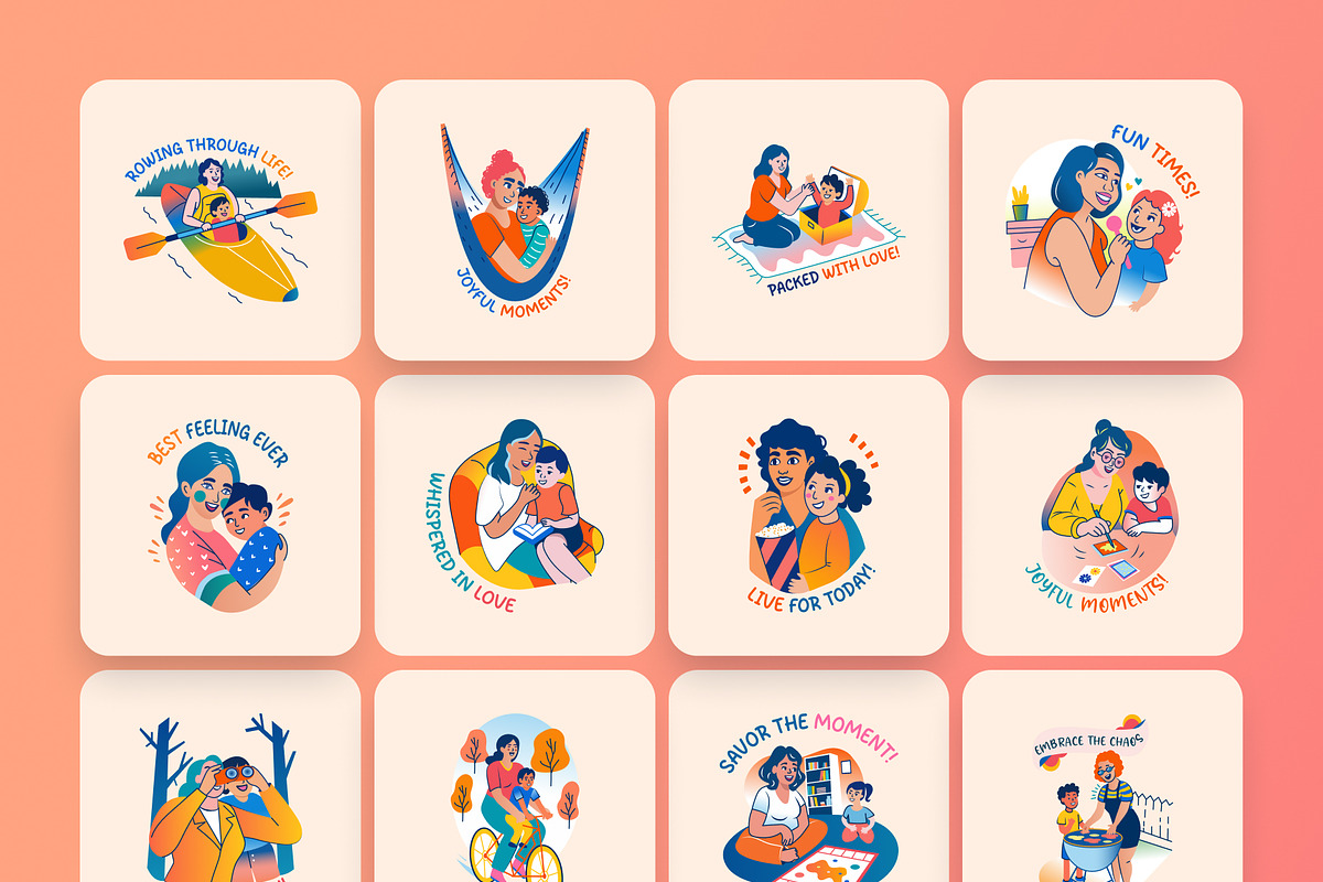 Mothers Day Stickers, an Emoji Icon by Vectors Market (Photo 9 of 9)