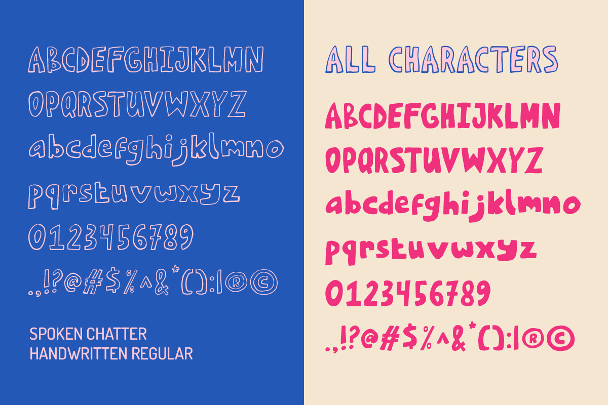 Spoken Chatter Font Duo, a Handwritten Font by Sloulyfe (Photo 8 of 10)