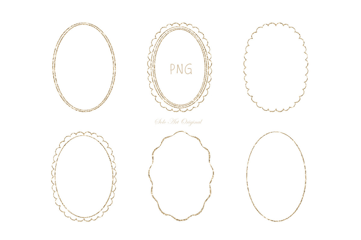 Whimsical Gold Frames Hand drawn, a Graphic by Solo Art Original (Photo 8 of 14)